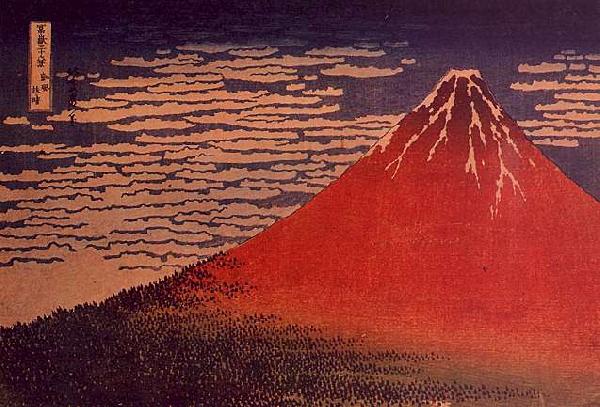 Katsushika Hokusai Mount Fuji in Clear Weather oil painting image